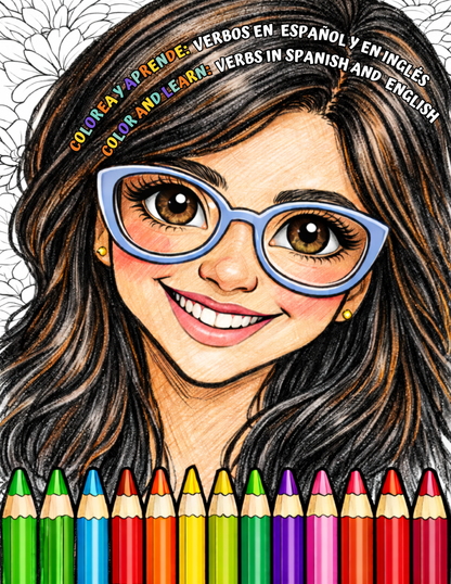 Bilingual Learning Physical + Digital Coloring Book (Spanish + English)