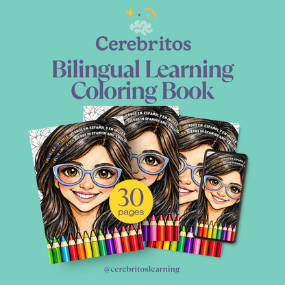 Bilingual Learning Physical + Digital Coloring Book (Spanish + English)