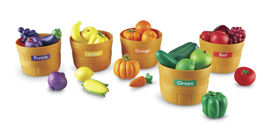 Learning Resources | Farmer’s Market Color Sorting Set – 30-Piece Early Learning Playset | Set de Clasificación por Colores – Mercado de Granjeros (30 Piezas) para Aprendizaje Temprano