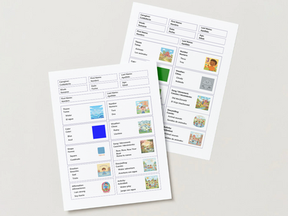 Weekly Bilingual Circle Time Educational 1 Year Learning Plan, 8.5" x 11" Double Sided 52 Worksheets & Digital Download