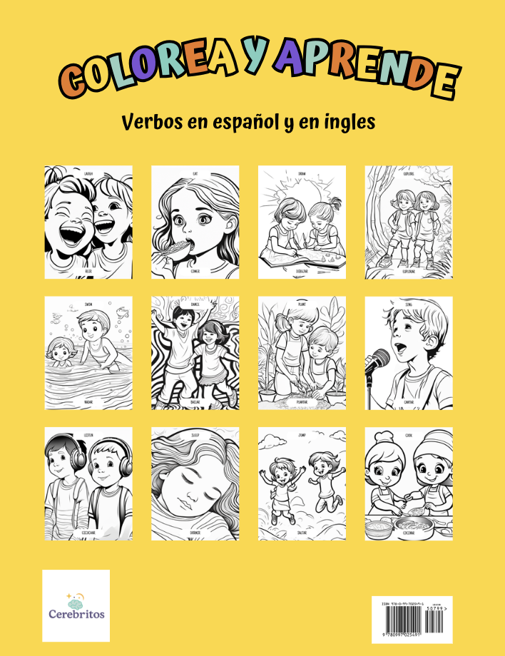 Bilingual Learning Physical + Digital Coloring Book (Spanish + English)