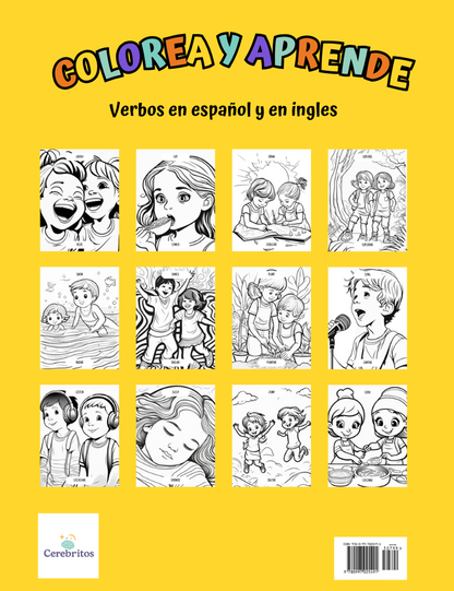 Bilingual Learning Physical + Digital Coloring Book (Spanish + English)