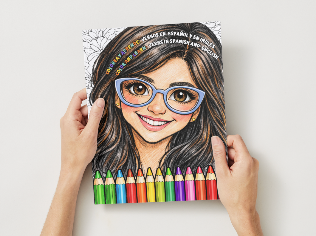 Bilingual Learning Physical + Digital Coloring Book (Spanish + English)