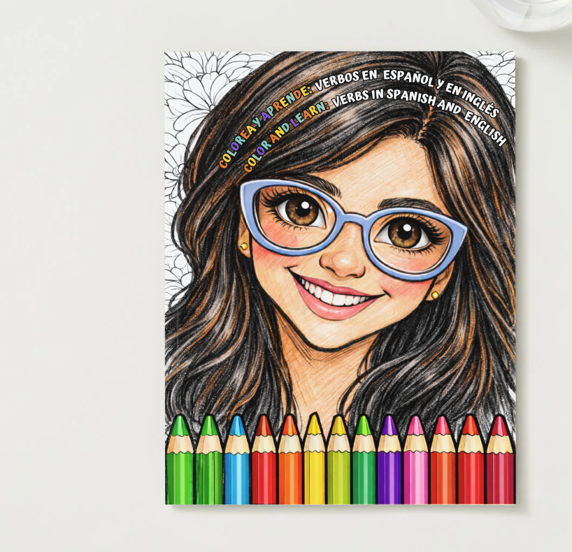 Bilingual Learning Physical + Digital Coloring Book (Spanish + English)
